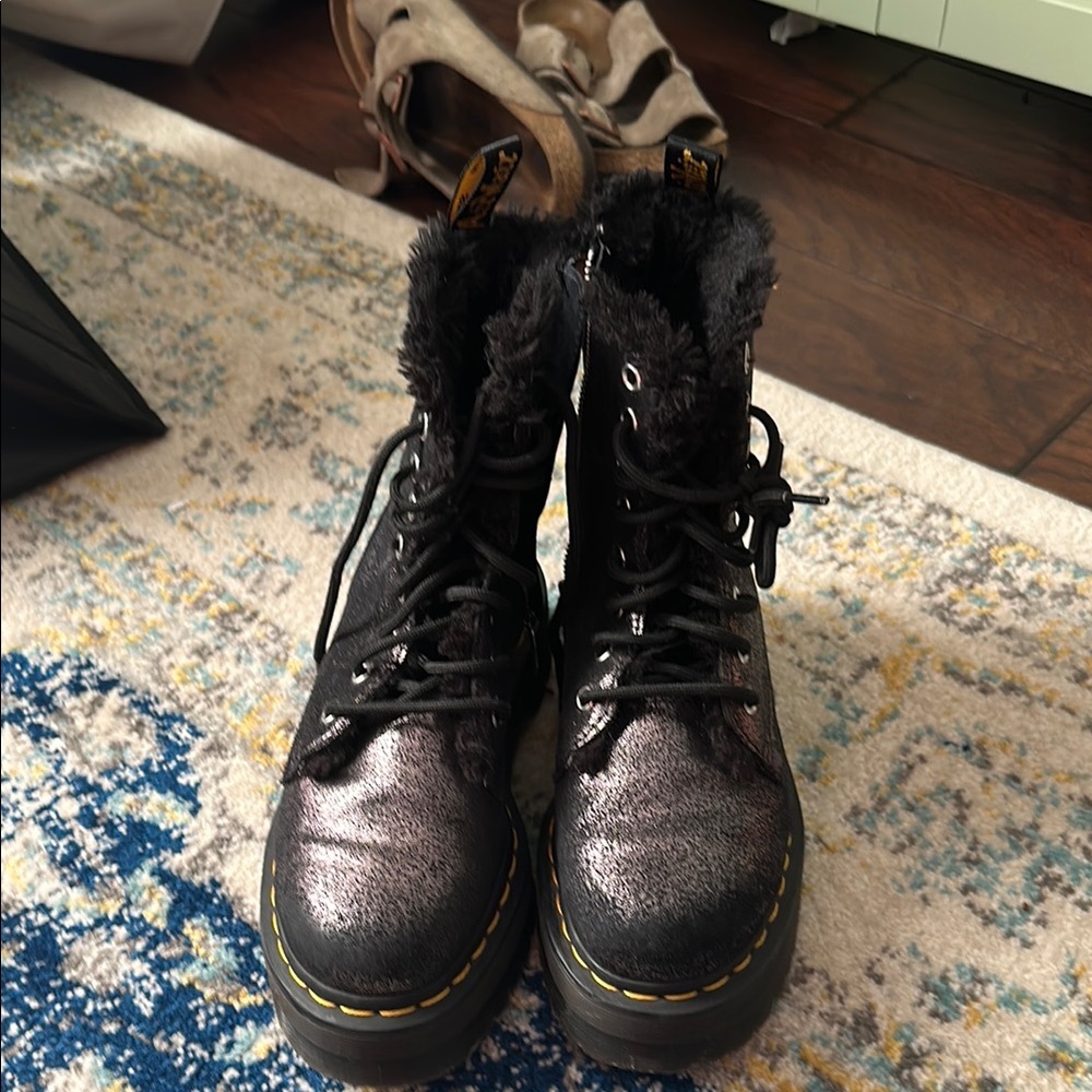 Dr. Martens Black Metallic Women's Boots